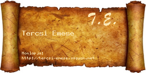 Tercsi Emese névjegykártya