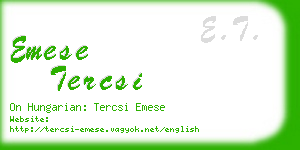 emese tercsi business card